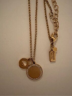 Kate Spade - Spot the Spade Pave Charm Gold Necklace